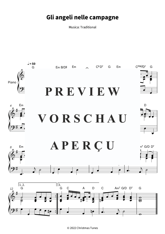 Produktgalerie: Seite 5 von 5 Gli angeli nelle campagne - Un classico natalizio senza tempo, , Klavier Solo