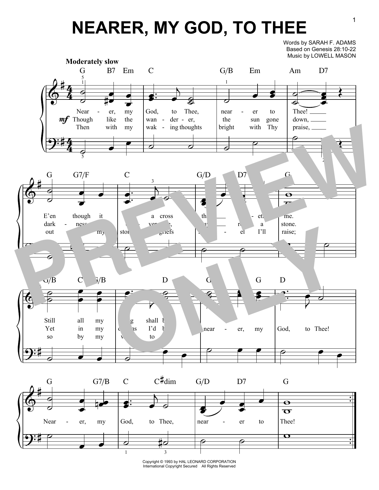 Product gallery: Page 1 of 1 Nearer, My God, To Thee, Lowell Mason