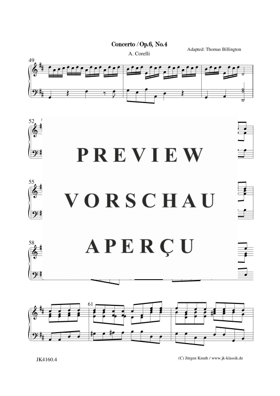 gallery: Concerto Op.6. No.5, , Klavier/Cembalo Solo