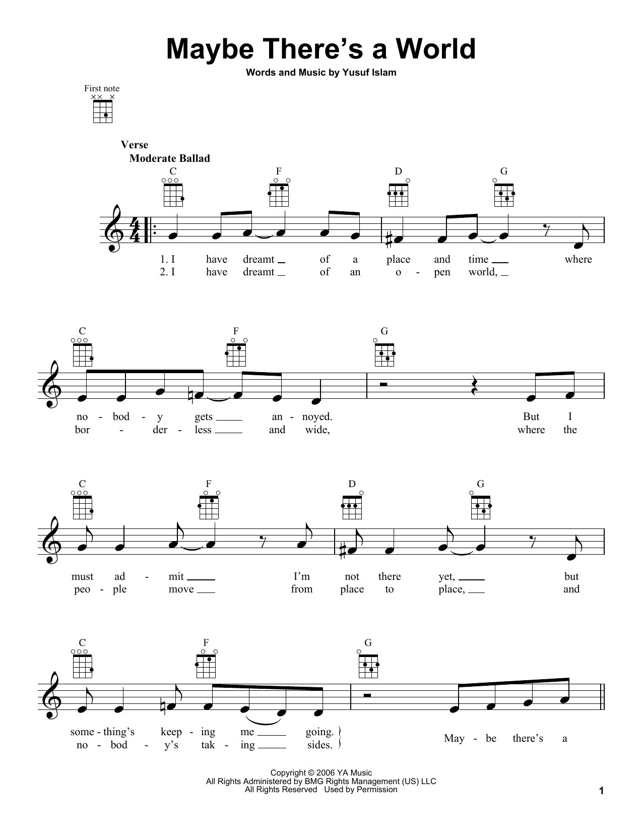 Product gallery: Page 1 of 1 Maybe There's A World, Yusuf/Cat Stevens