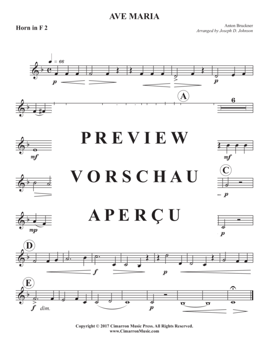 Product gallery: Page 8 of 14 Ave Maria , , (Horn ensemble 1-8 horns in F)