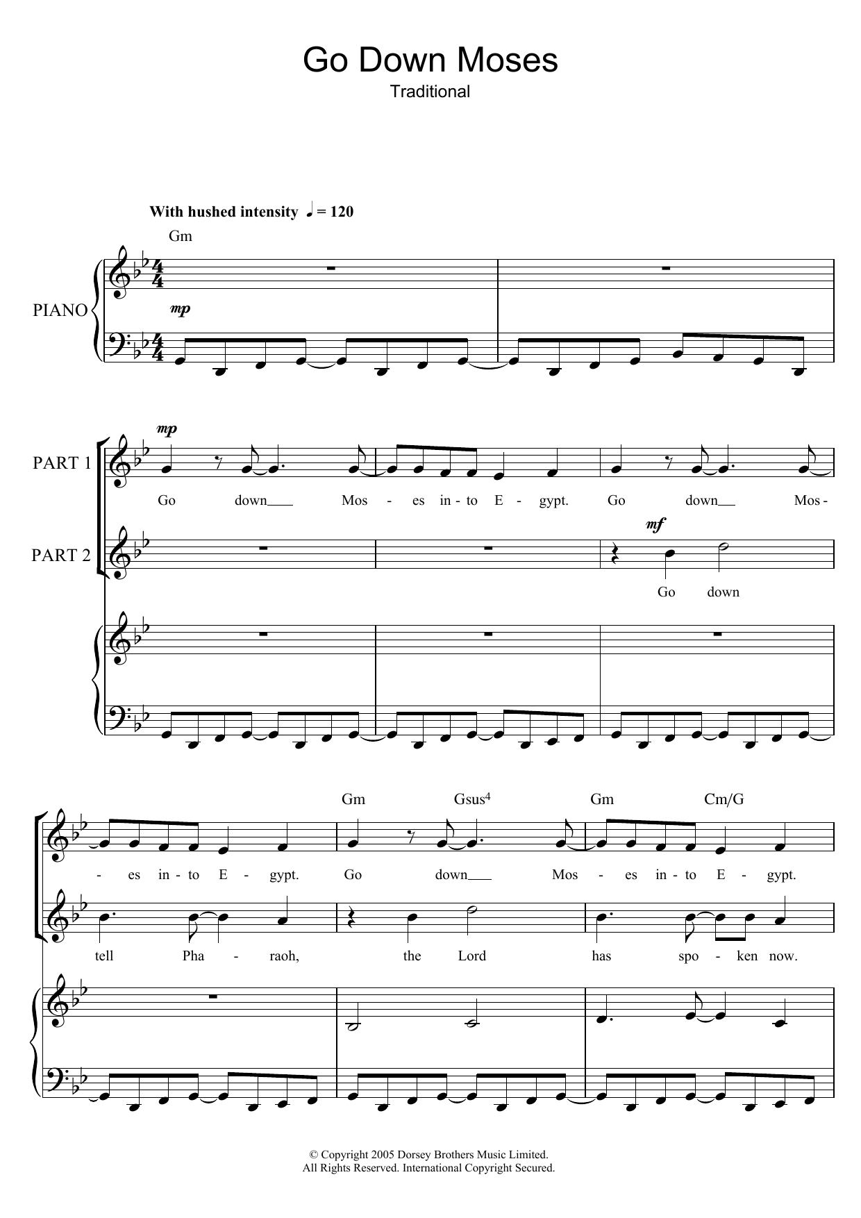 Produktgalerie: Seite 1 von 1 Go Down Moses (arr. Rick Hein), African-American Spiritual, Chor