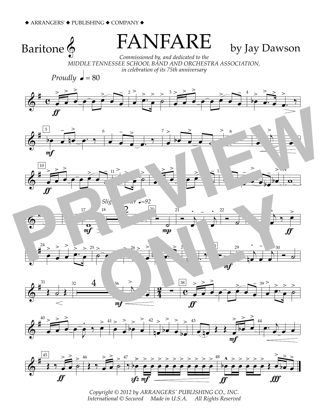 Product picture to: Fanfare - Baritone T.C.