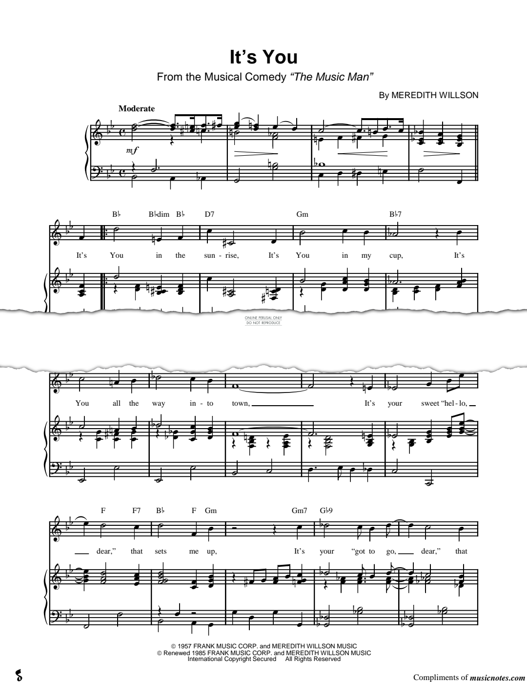 Produktgalerie: Seite 1 von 1 It's You, Meredith Willson, Gesang, Klavier