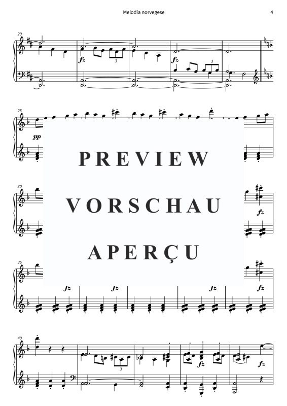 Product gallery: Page 6 of 7 Melodia norvegese - N. 6 da Pezzi lirici, Libro 1, op. 12, , Piano Solo