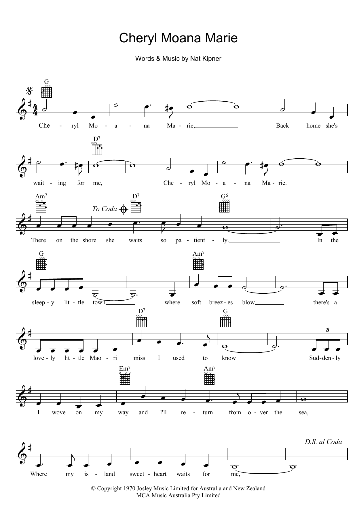 Produktgalerie: Seite 1 von 1 Cheryl Moana Marie, John Rowles, Melodieinstrument