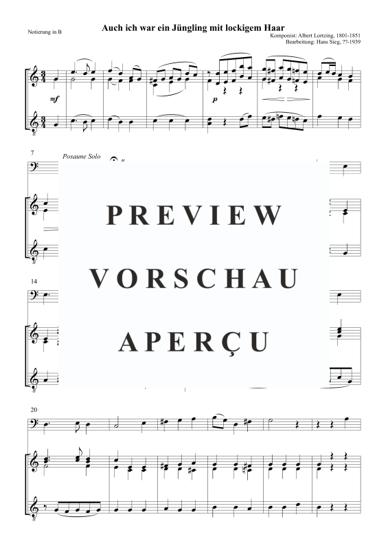 Product gallery: Page 4 of 5 Auch ich war ein Jüngling mit lockigem Haar, , Trombone Solo and Trombone Choir