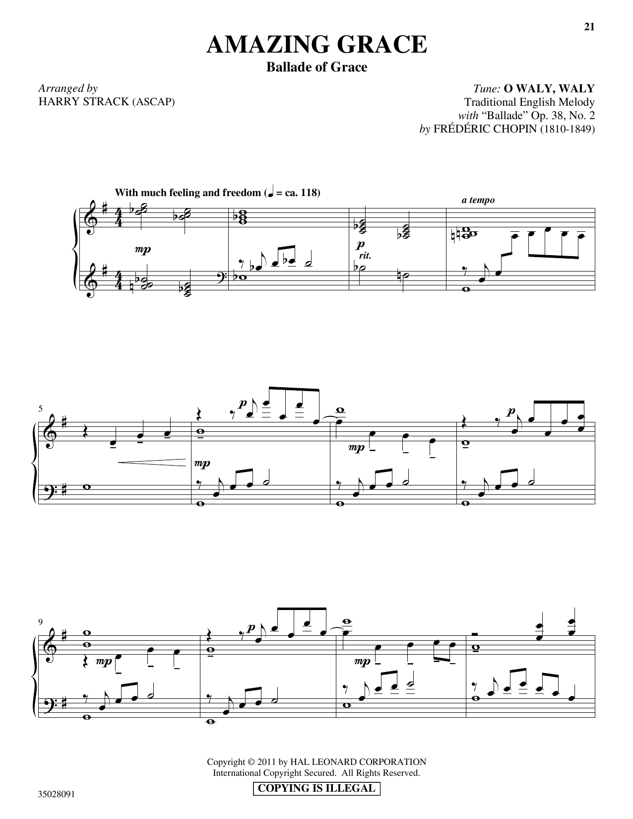 Product gallery: Page 1 of 1 Amazing Grace (Ballad of Grace) (with "Ballade"), Harry Strack