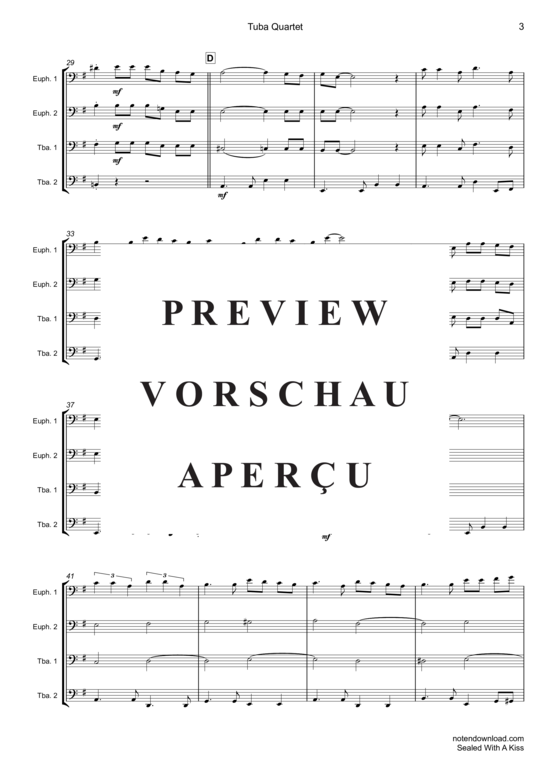 Product gallery: Page 4 of 13 Sealed With A Kiss , Donovan, Jason, (Tuba Quartett EETT)