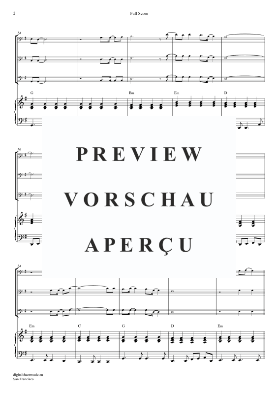 Produktgalerie: Seite 3 von 11 San Francisco, McKenzie, Scott, (Posaunen Trio + Klavier)