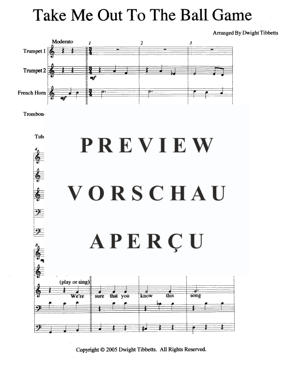 Produktgalerie: Seite 3 von 11 Take Me Out to the Ball Game, , Blechbläser Quintett