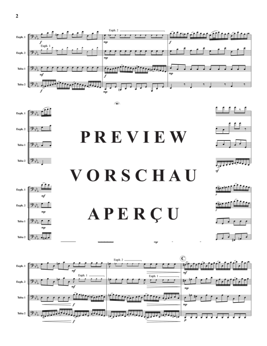 Product gallery: Page 3 of 17 Allegro aus Brandenburgisches Konzert Nr. 3 , , (Tuba Quartet: 2x Baritone, 2xTuba)