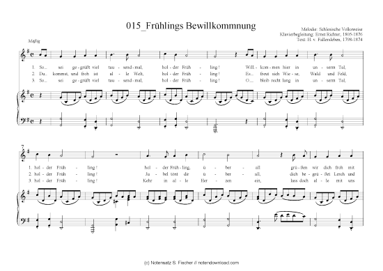 Product picture to: Frühlings Bewillkommnung Schlesische Volksweise