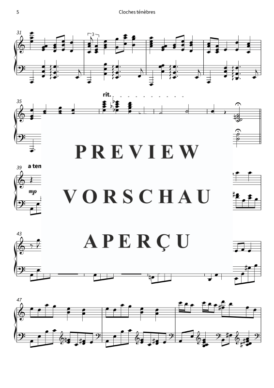 Produktgalerie: Seite 7 von 9 Cloches ténèbres, , Klavier Solo