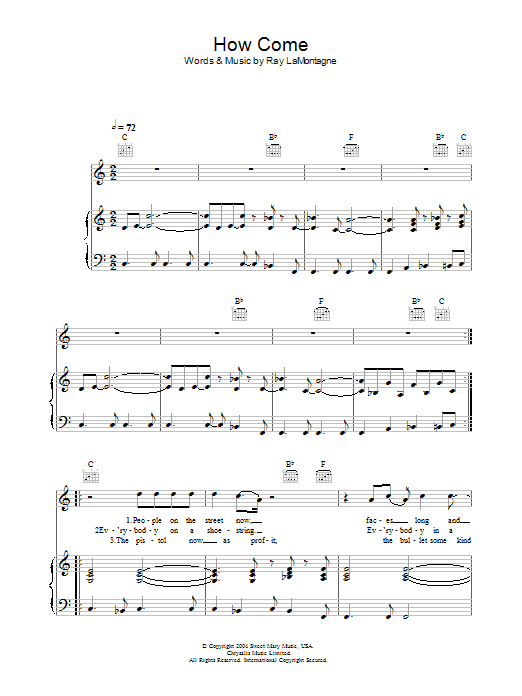 Produktgalerie: Seite 1 von 1 How Come, Ray LaMontagne, Gesang, Gitarre, Klavier