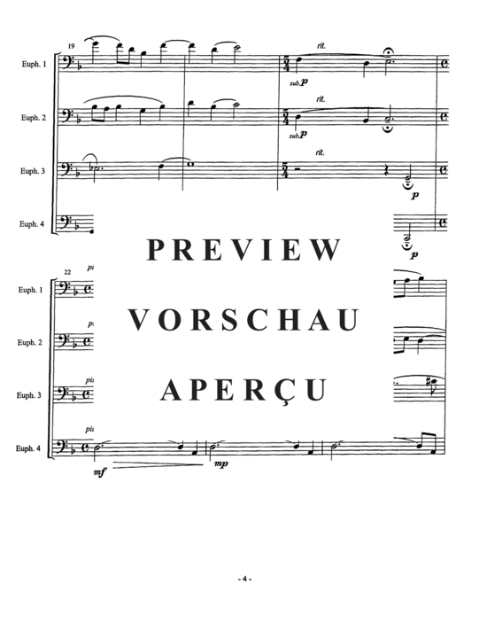 Product gallery: Page 7 of 21 Adagio , , (Euphonium/Tuba Quartet)