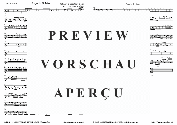 gallery: Fuge in G Moll, , (Blechbläser Quintett)