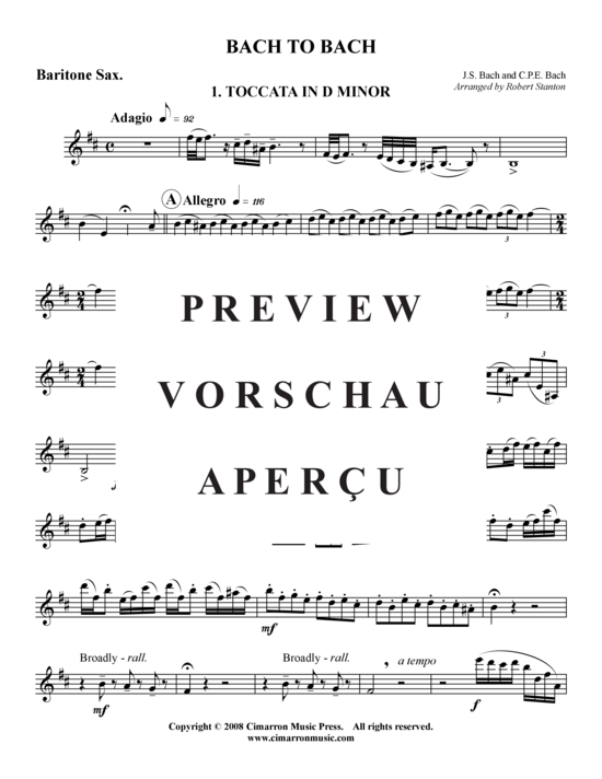 Product gallery: Page 11 of 16 Toccata in D-Moll u. Solfeggietto , , (Saxophone quartet SATB)