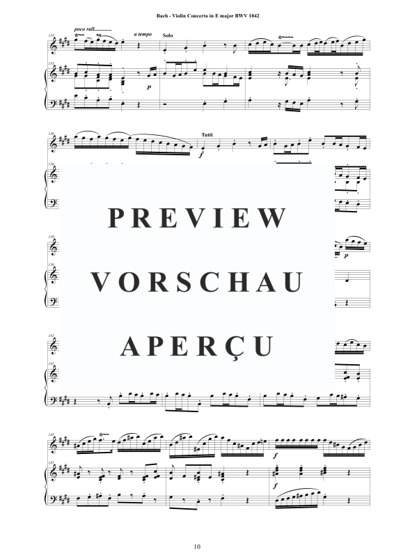 Produktgalerie: Seite 11 von 11 Violin Konzert E-Dur BWV 1042, , Violine und Klavier
