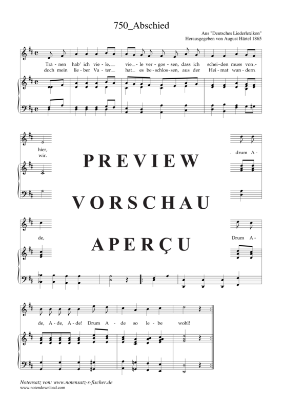 Product gallery: Page 2 of 3 Abschied , , Piano and Voice