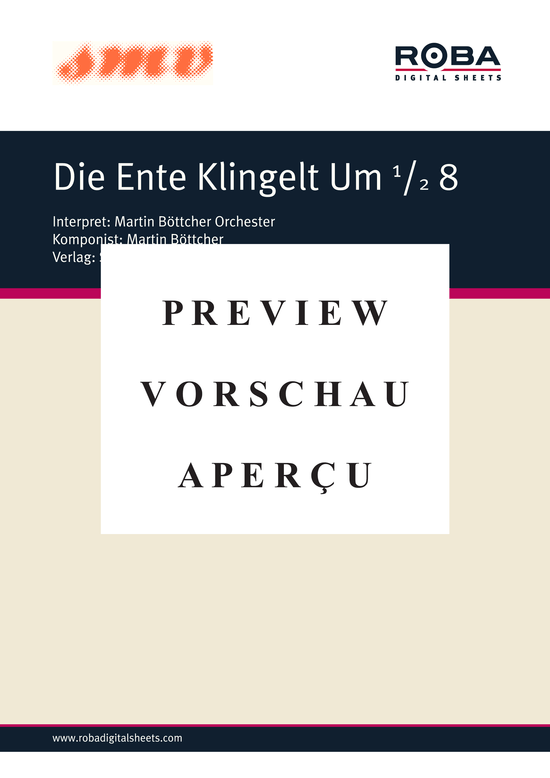 Product gallery: Page 2 of 3 Die Ente klingelt um 1/2 8 , , Piano Solo