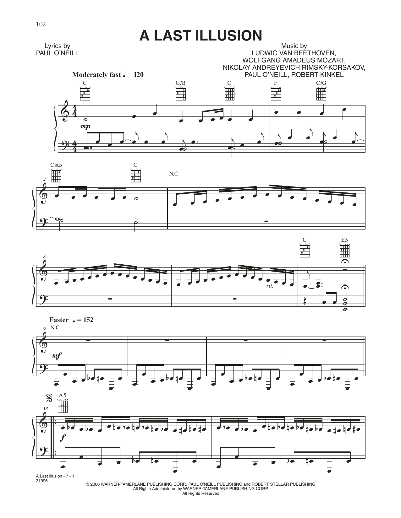 Produktgalerie: Seite 1 von 1 A Last Illusion, Trans-Siberian Orchestra, Gesang, Gitarre, Klavier
