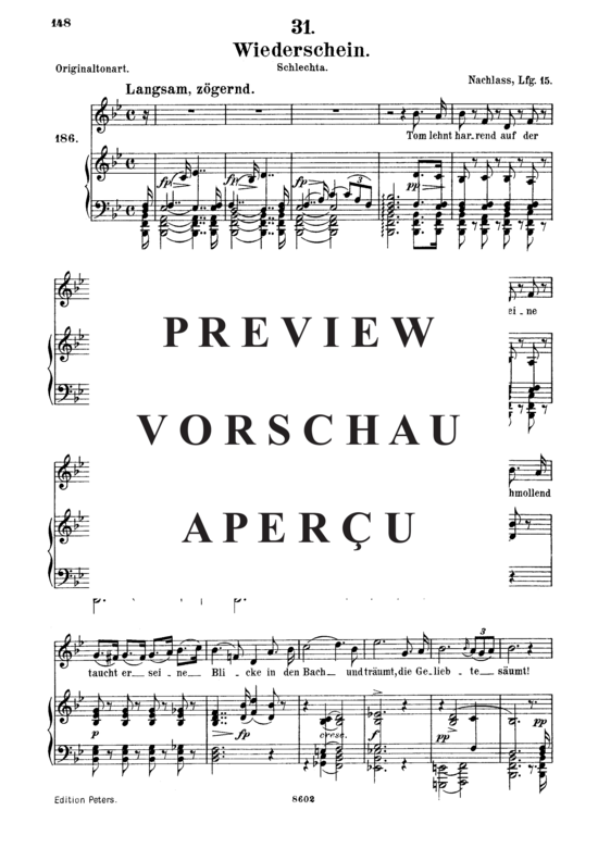 Product gallery: Page 2 of 4 Wiederschein D.639, , Medium Voice and Piano