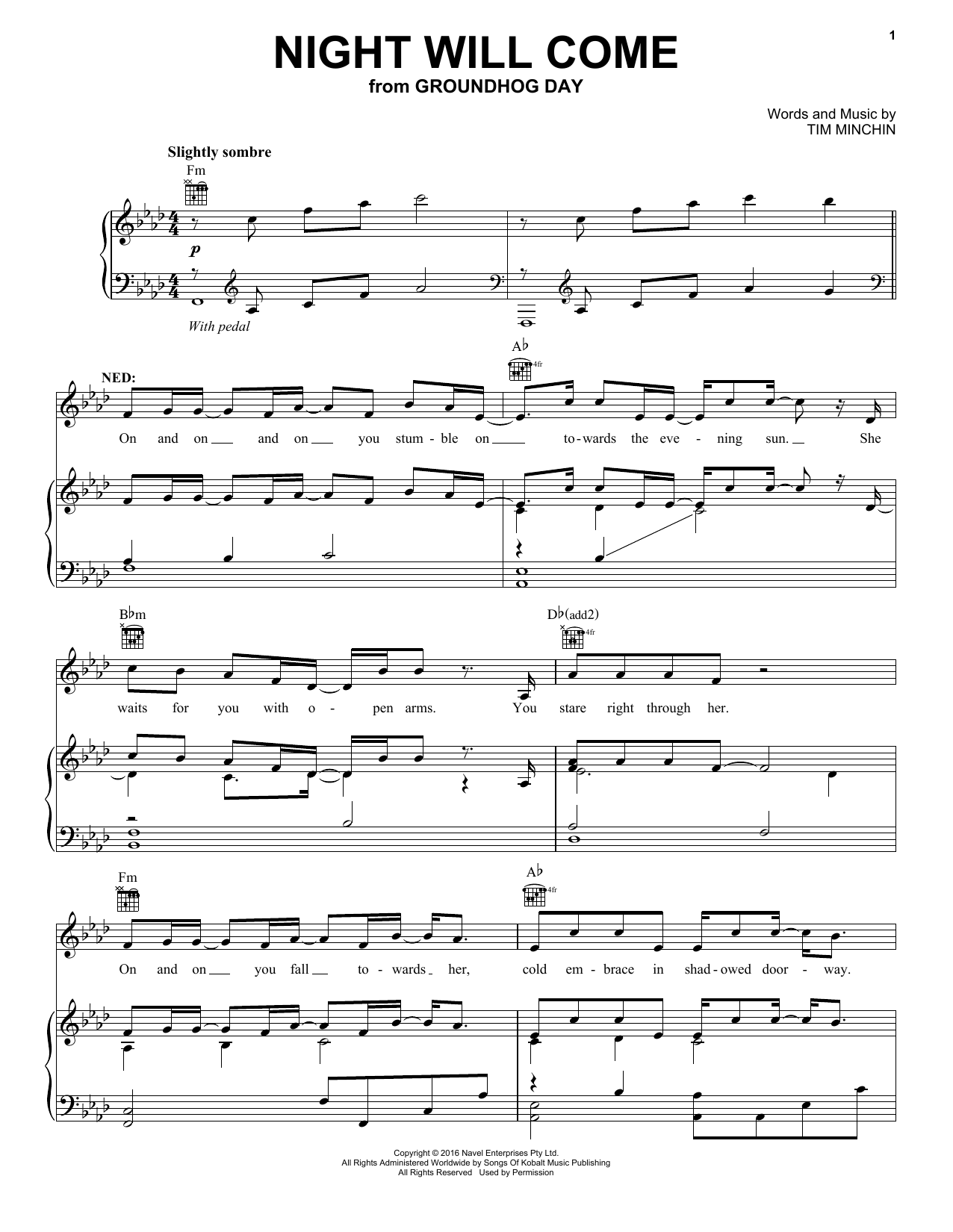 Produktbild zu: Night Will Come (from Groundhog Day The Musical)