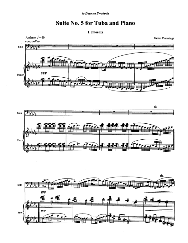 Produktgalerie: Seite 1 von 11 Suite No. 5, , Tuba und Klavier