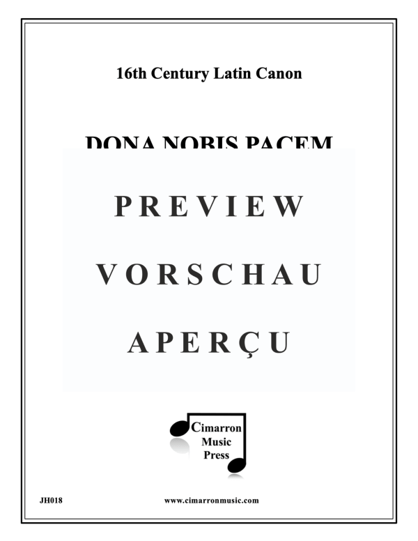 Produktgalerie: Seite 2 von 11 Dona Nobis Pacem - Kanon 16. Jahrhundert, , Blechbläser Quintett