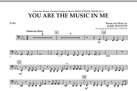Product picture to: You Are The Music In Me (from High School Musical 2) - Tuba
