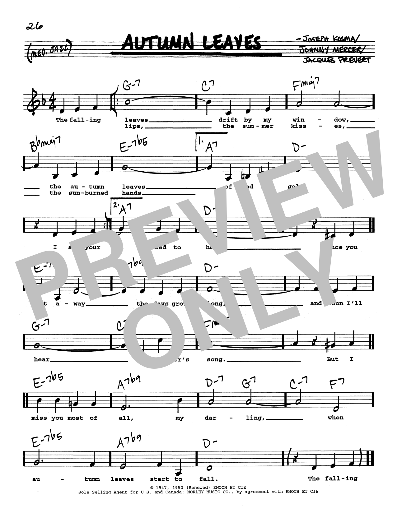 Produktbild zu: Autumn Leaves (Low Voice)