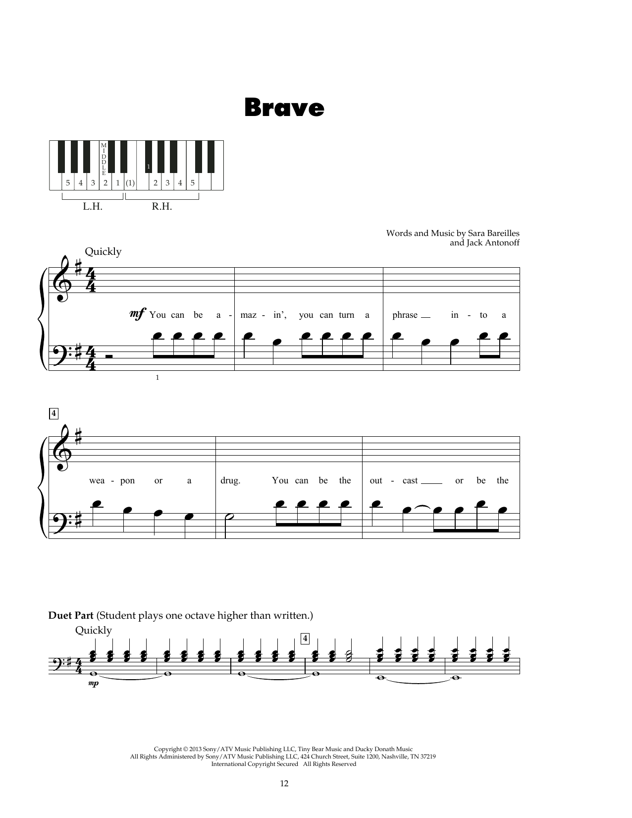 Product gallery: Page 1 of 1 Brave, Sara Bareilles
