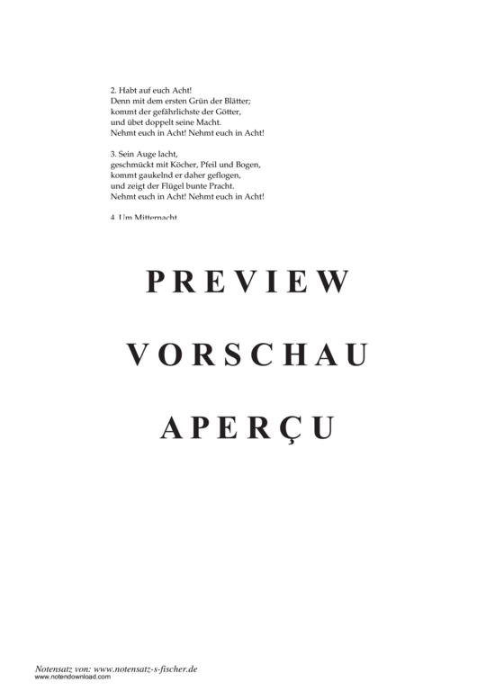 Product gallery: Page 3 of 3 Nehmt euch in Acht , , Piano and Voice
