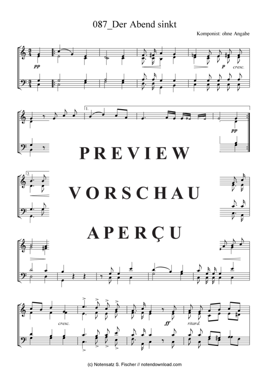 Produktgalerie: Seite 2 von 3 Der Abend sinkt , , Posaunenchor
