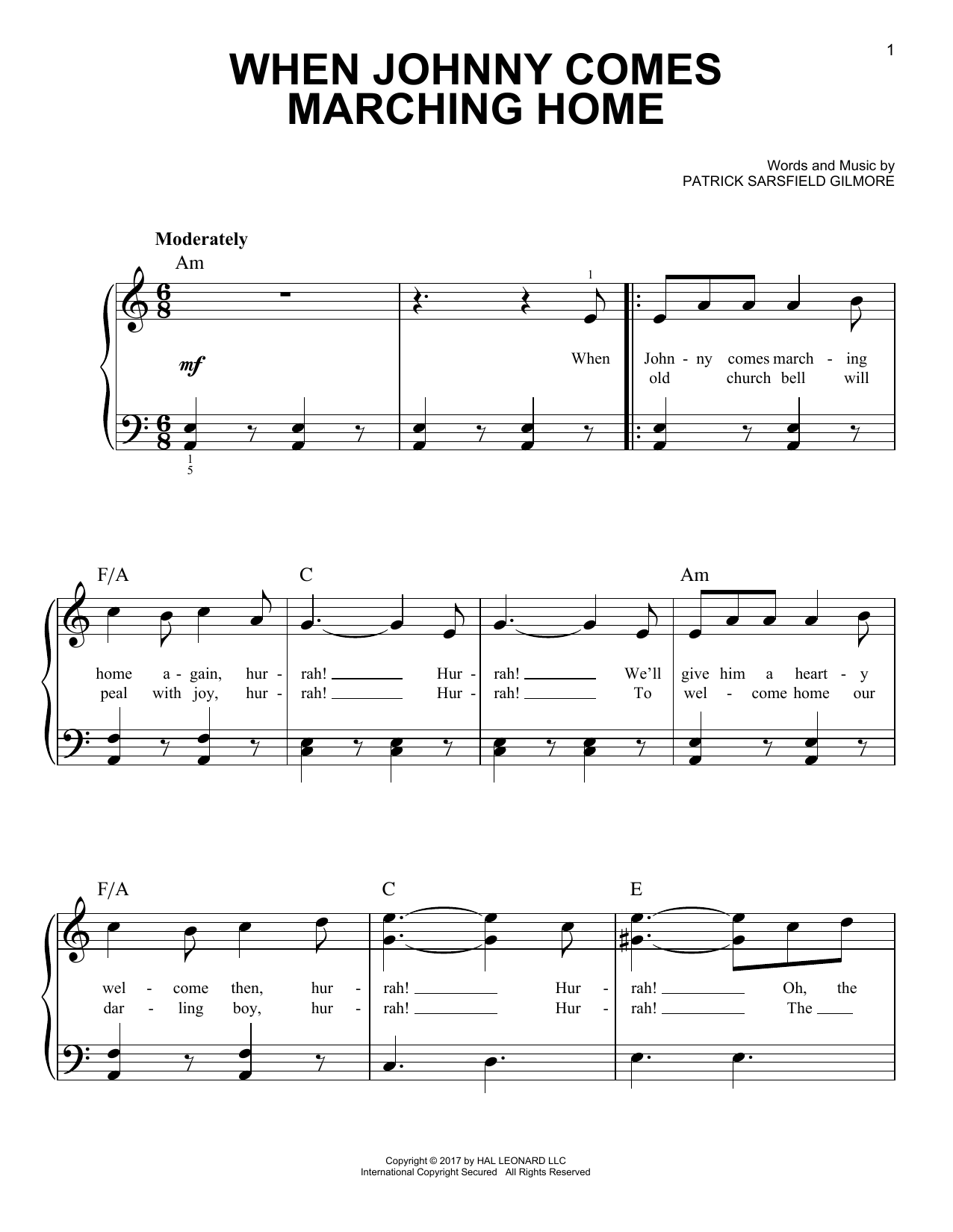 Product gallery: Page 1 of 1 When Johnny Comes Marching Home, Patrick Sarsfield Gilmore