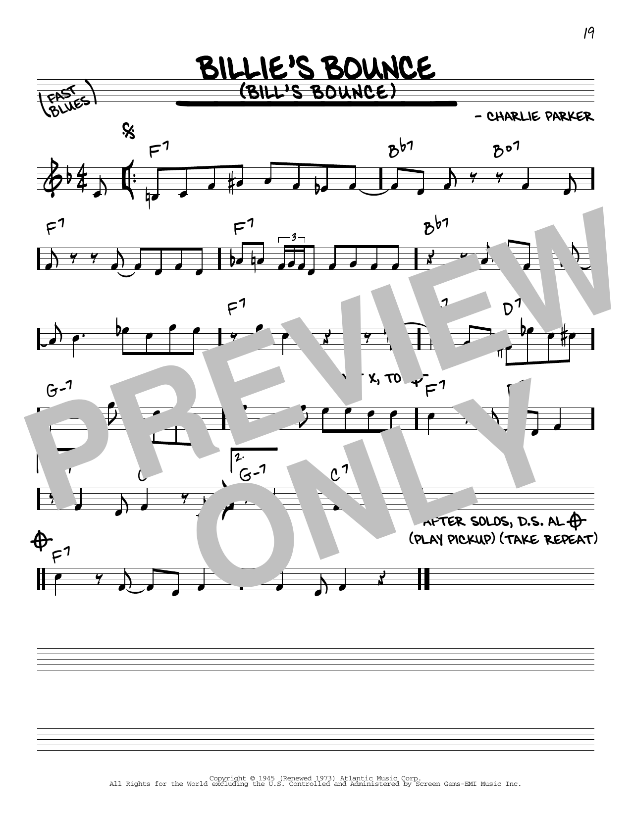 Produktbild zu: Billie's Bounce (Bill's Bounce)