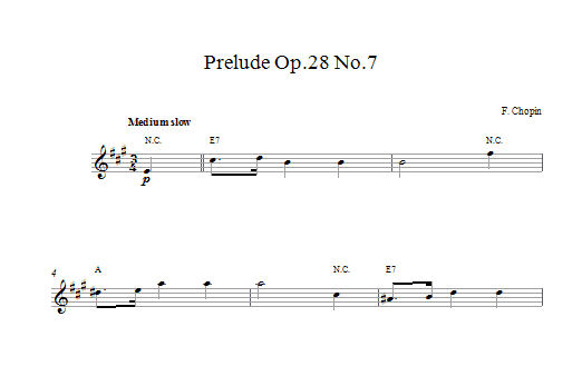 Product picture to: Prelude In A Major, Op. 28, No. 7