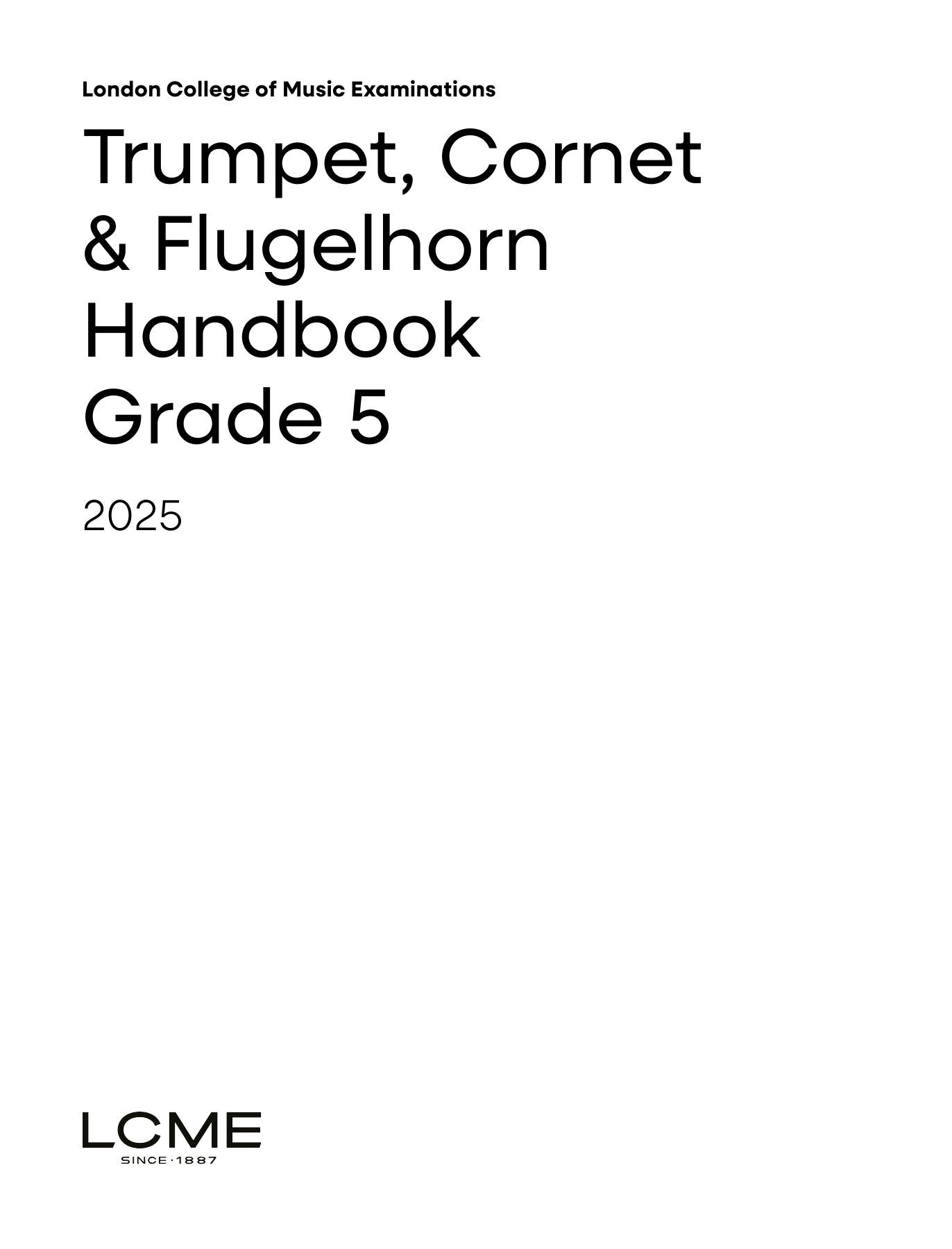 Produktgalerie: Seite 1 von 1 LCME Trumpet, Cornet & Flugelhorn Handbook 2025: Grade 5, LCME, Horn, Klavier