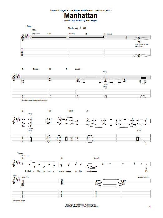 Produktgalerie: Seite 1 von 1 Manhattan, Bob Seger, Gitarre