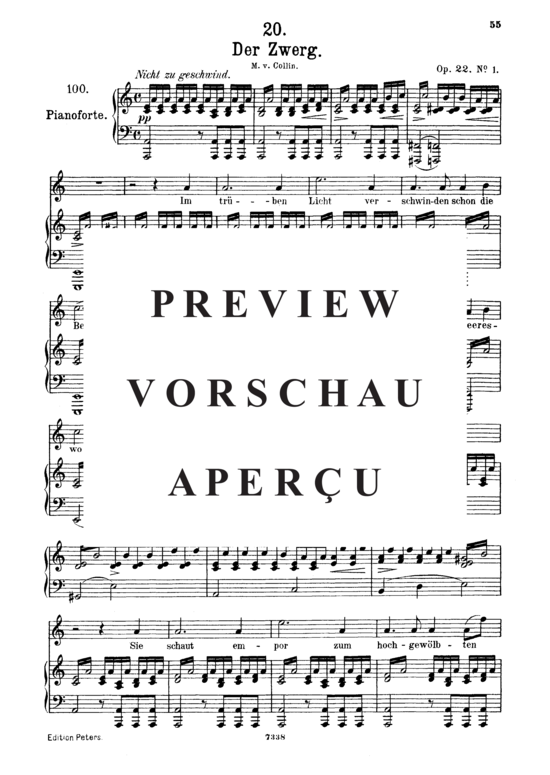 Product gallery: Page 2 of 6 Der Zwerg D.771, , Medium Voice and Piano