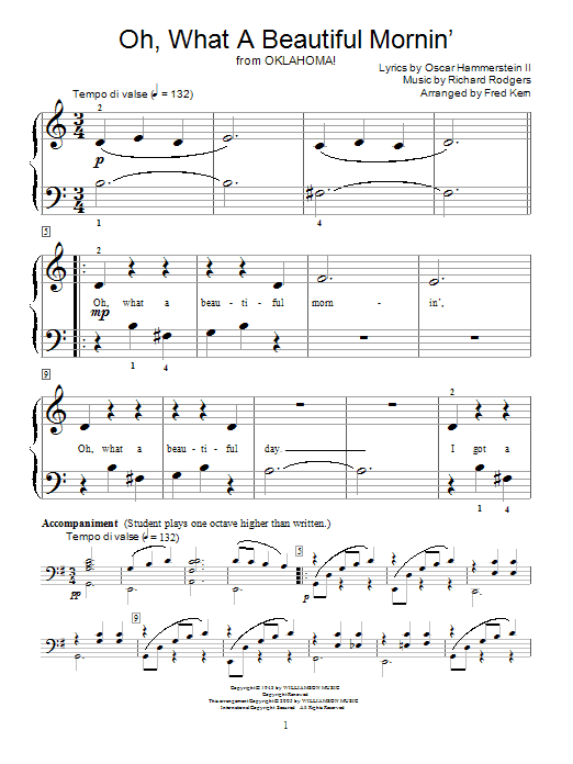 Produktbild zu: Oh, What A Beautiful Mornin' (from Oklahoma!)