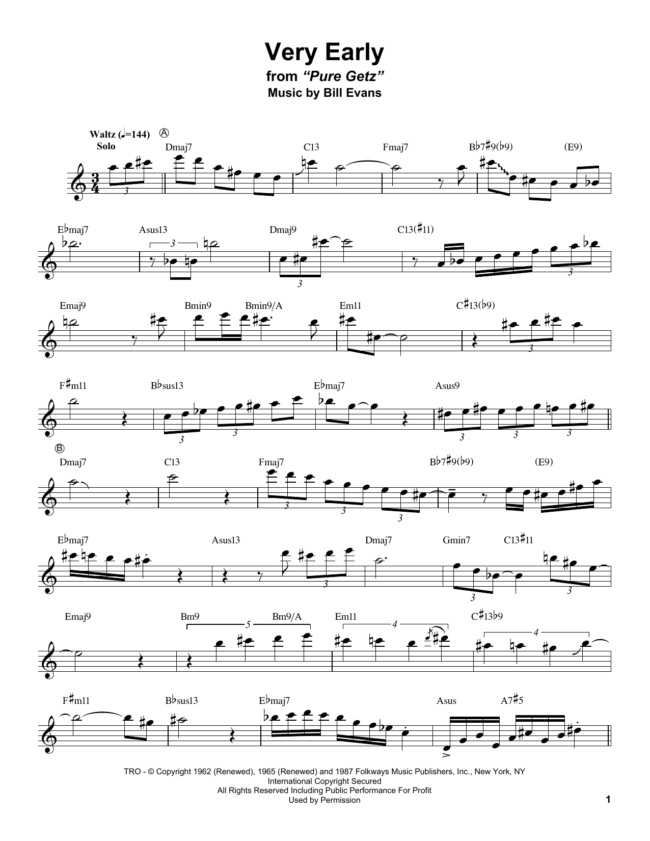 Product gallery: Page 1 of 1 Very Early, Stan Getz