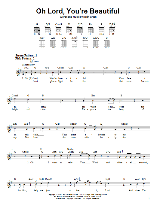 Produktbild zu:  Oh Lord, You're Beautiful - Keith Green