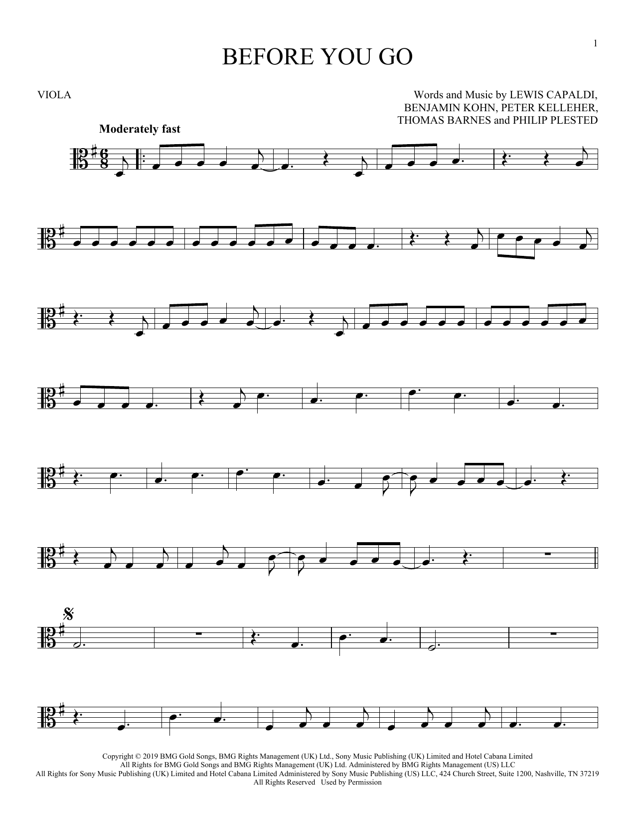 Product gallery: Page 1 of 1 Before You Go, Lewis Capaldi