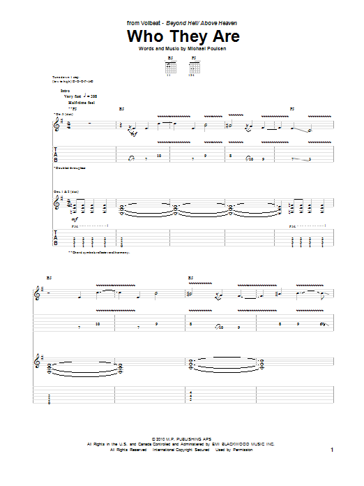 Produktgalerie: Seite 1 von 1 Who They Are, Volbeat, Gitarre