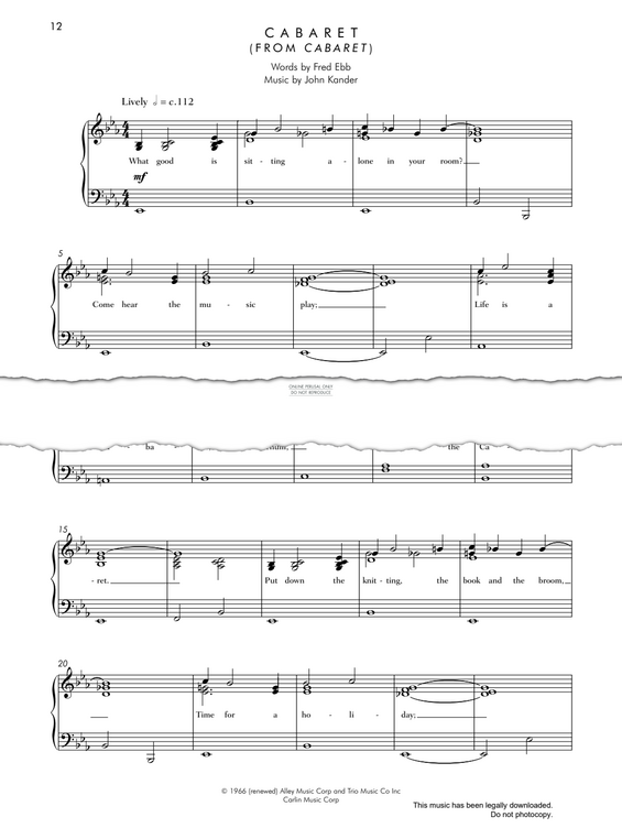 Produktbild zu: Cabaret