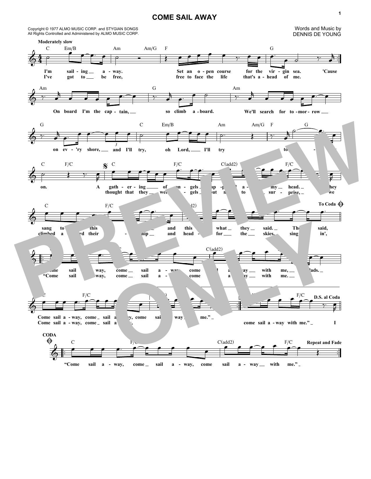 Produktbild zu: Come Sail Away