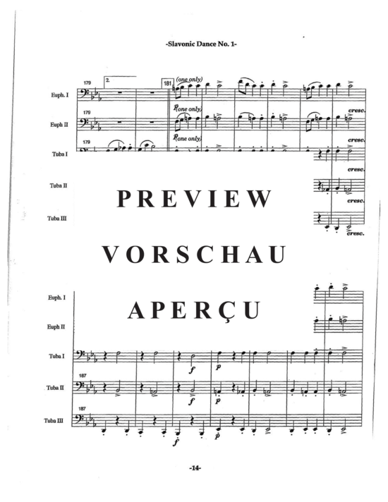 Product gallery: Page 18 of 21 Slavonic Dances Op. 46 No. 1 , , (Tuba Quartett EETT)