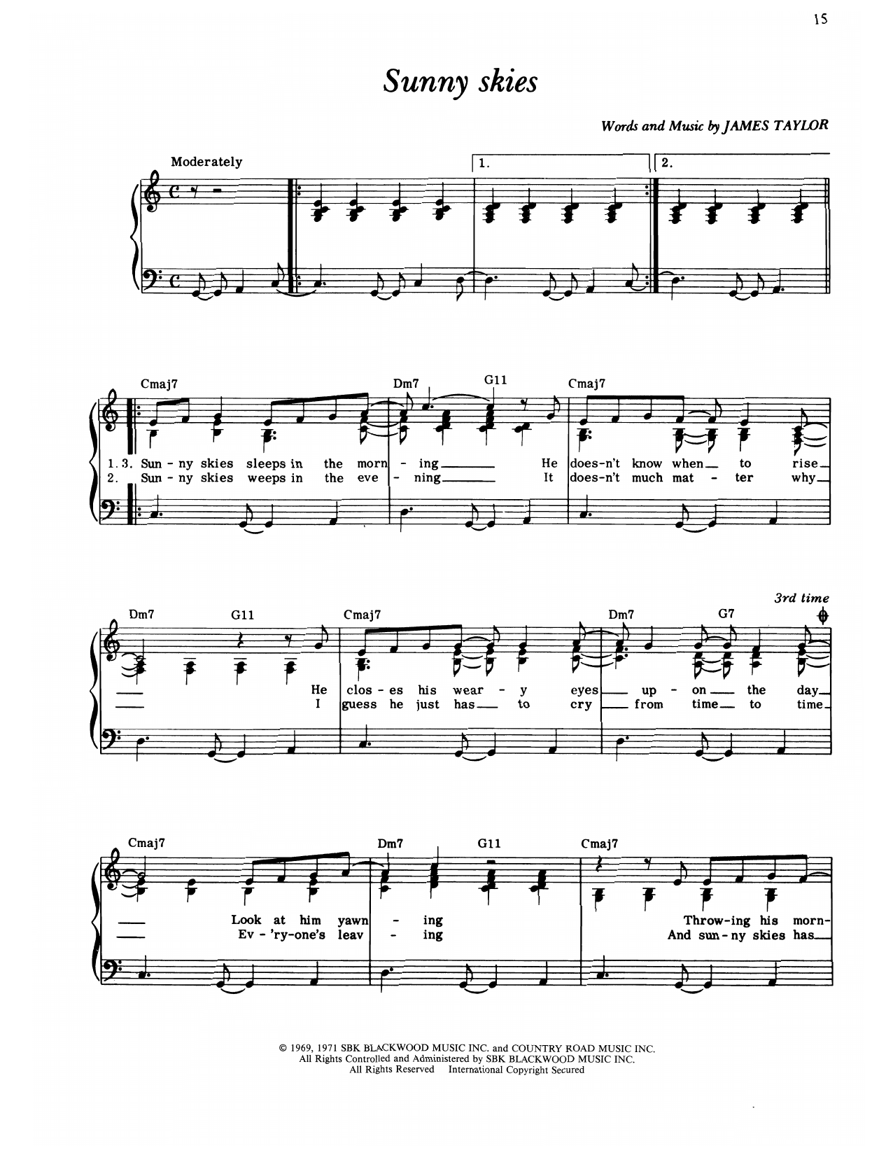 Produktgalerie: Seite 1 von 1 Sunny Skies, James Taylor, Gesang, Gitarre, Klavier